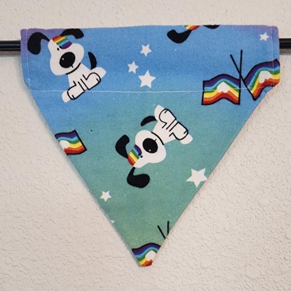 💙 SMALL Rainbow Pride Dog Bandana